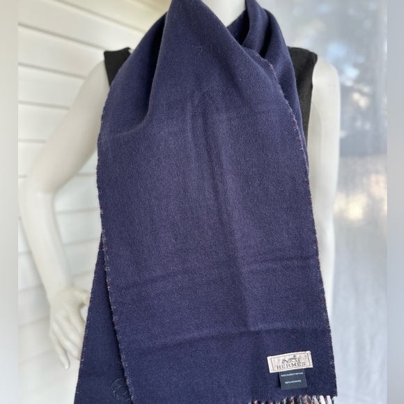 💙Hermes Cashmere Ecossais Recto-Verso Muffler/Scarf/Stole Women’s or Men’s - Picture 4 of 10